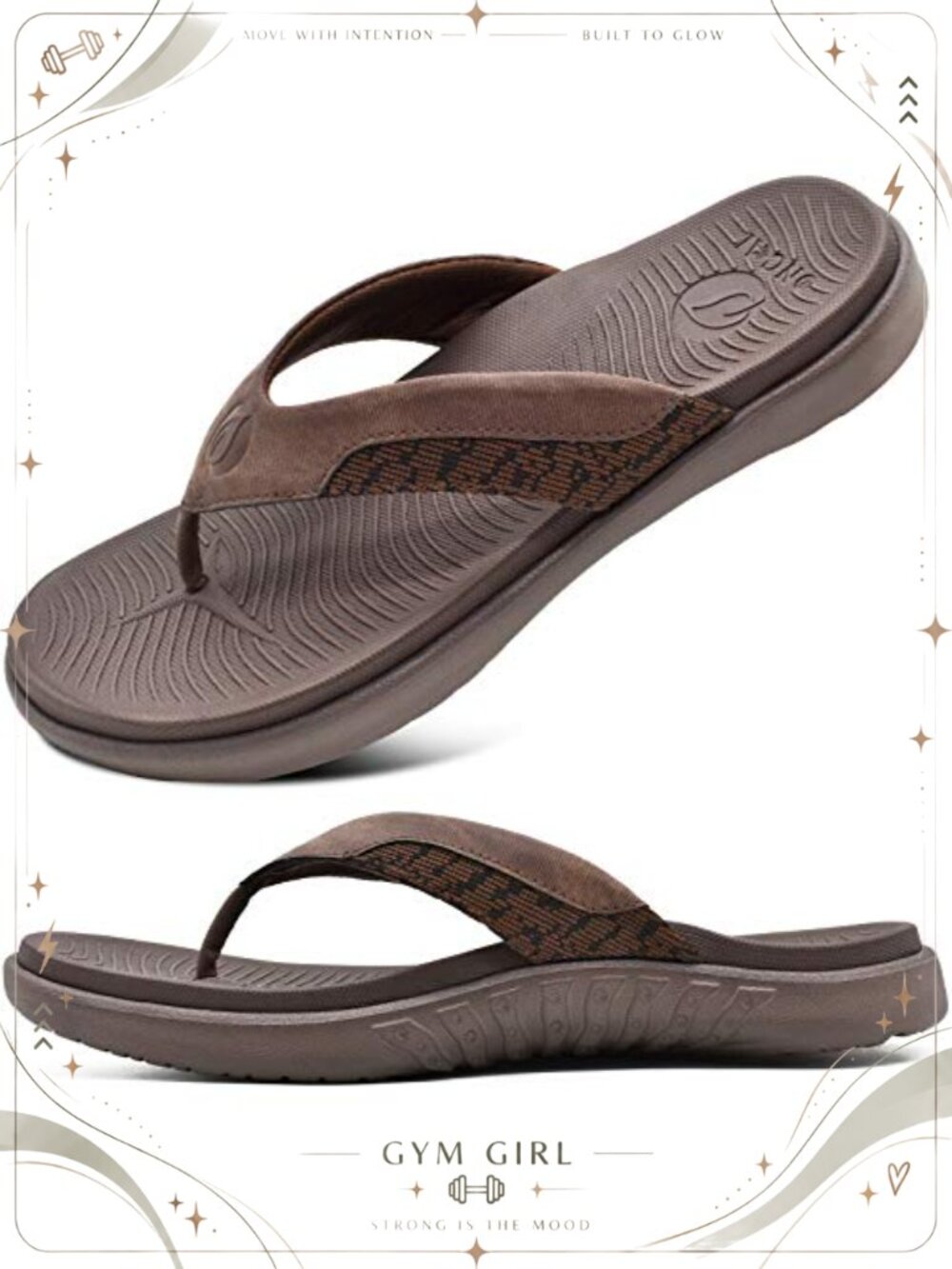 Mens Orthotic Flip Flops Plantar Fasciitis Arch Support Yoga Foam Sandals